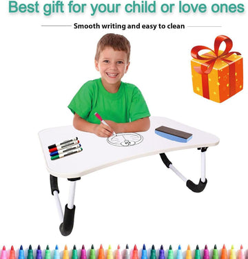 Foldable WhiteBoard Study Table with 2 Markers and Duster