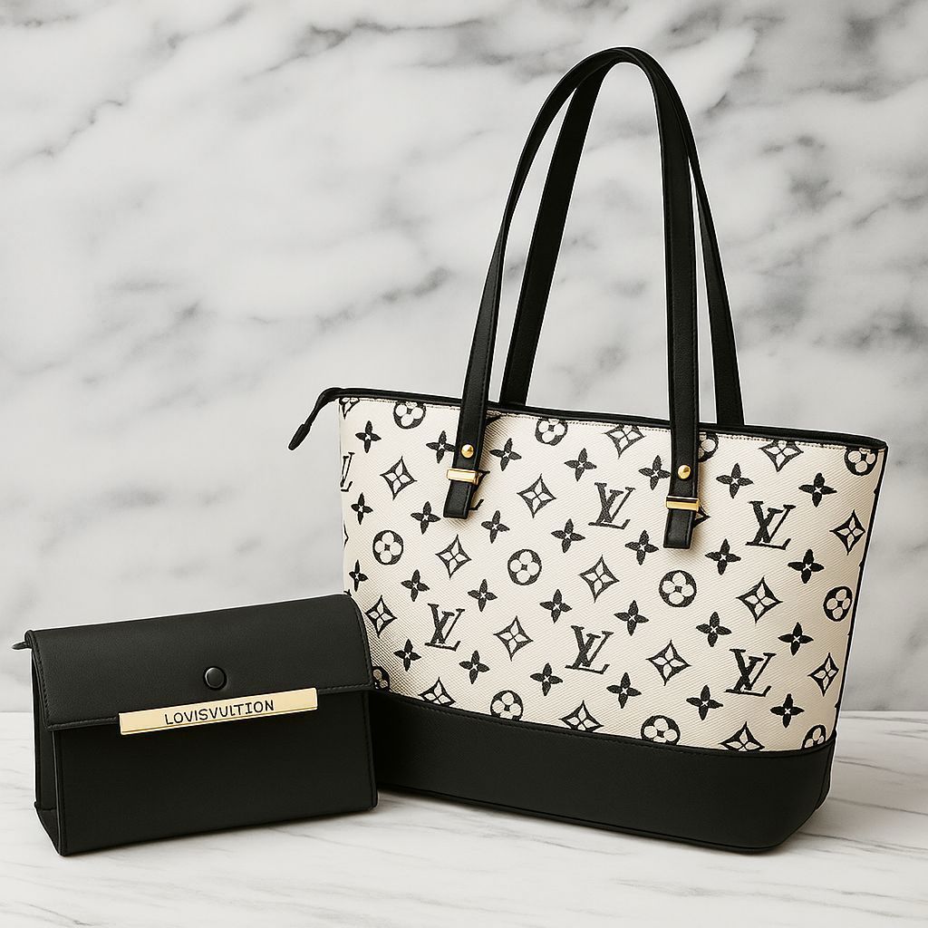 Lv  Tote Bag With Clutch Wallet