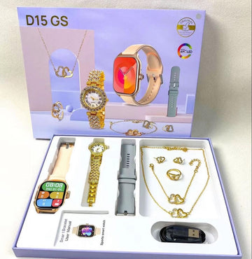 D15 GS Luxury Smartwatch & Jewelry Gift Set