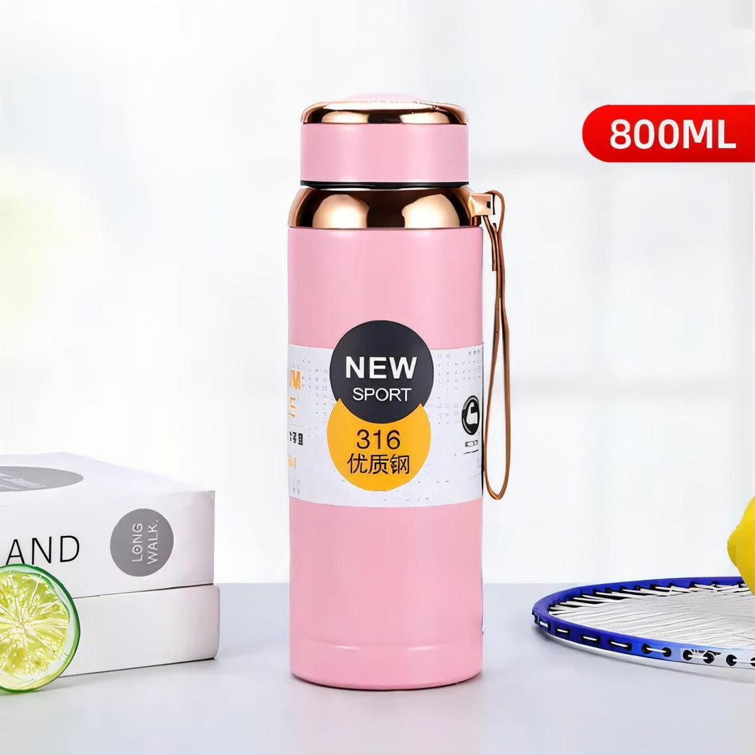 Golden-Edition 316 SUS Double-Layer Sports Water Bottle