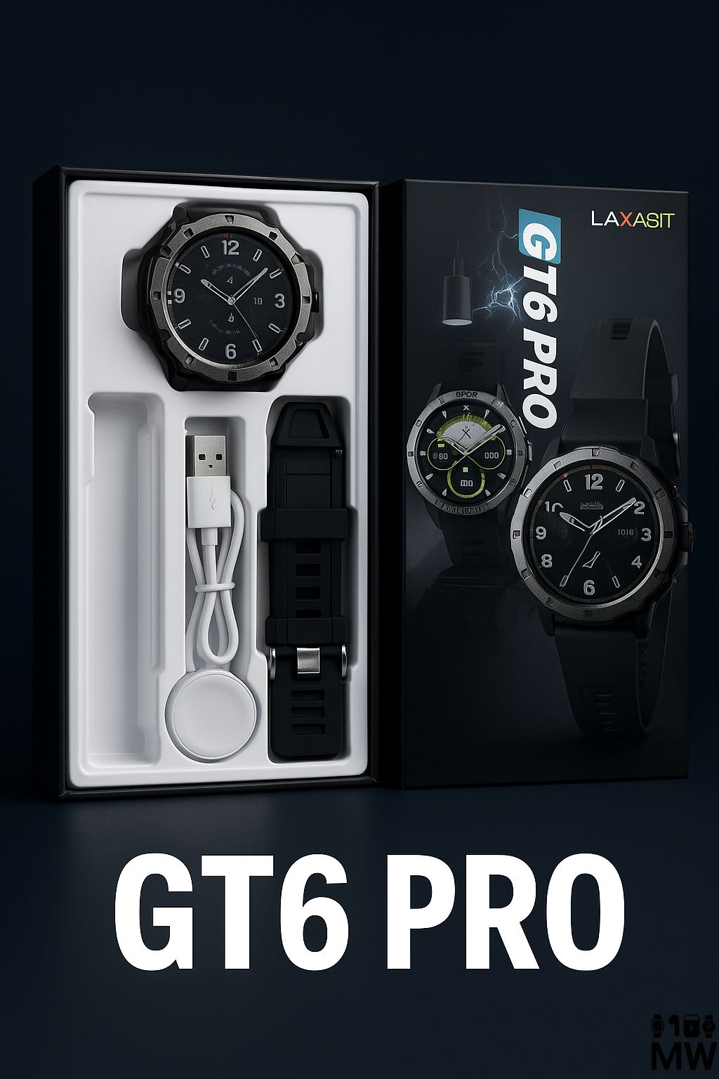 Gt6 Pro Smart Watch  Round Dial