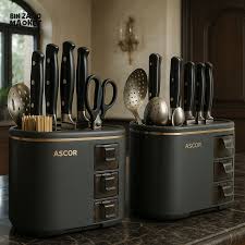 Multi-purpose Knife Chopsticks Holder with Seasoning Box
